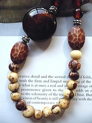 vintage murano glass bead necklace